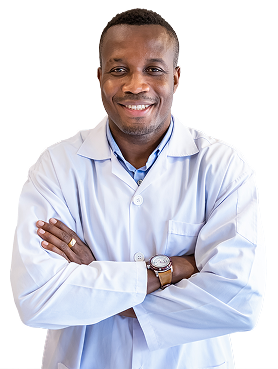 Medical professional with his arms crossed